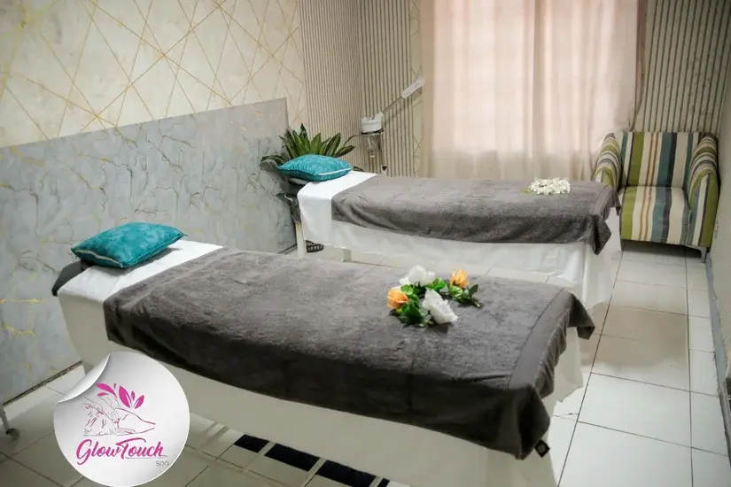 Spa towels and treatment setting